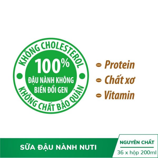 Thùng 36 Hộp 200ml Sữa Đậu Nành Nuti Nguyên Chất - AZAGO - Ảnh 4