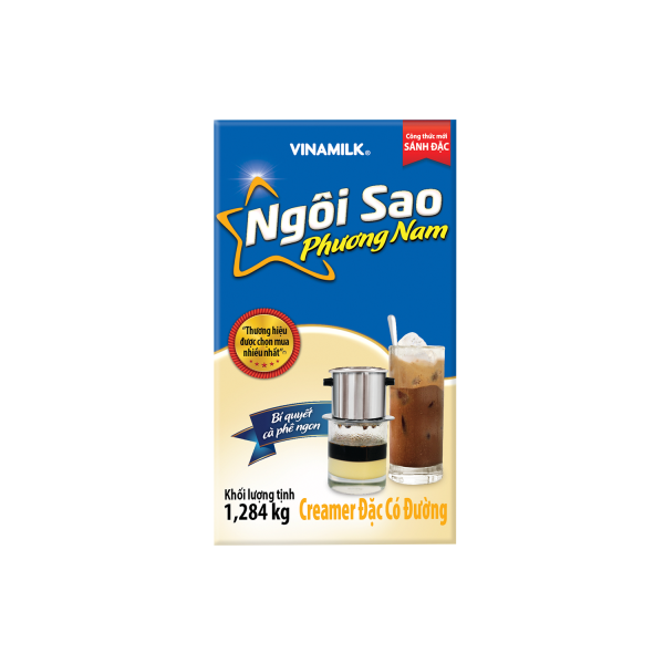 Thùng 12 hộp Creamer đặc sữa pha chế NGÔI SAO PHƯƠNG NAM 1.284Kg nhãn xanh dương – AZAGO - Ảnh 3