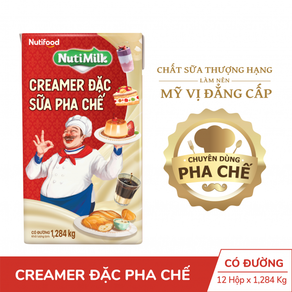 Thùng 12 hộp Creamer đặc sữa pha chế NutiMilk 1.284kg - Thương hiệu NUTIFOOD - AZAGO - Ảnh 2