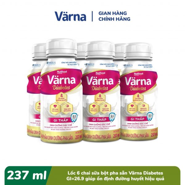Thùng 24 Chai 237ml Sữa Bột Pha Sẵn Värna Diabetes - AZAGO - Ảnh 2