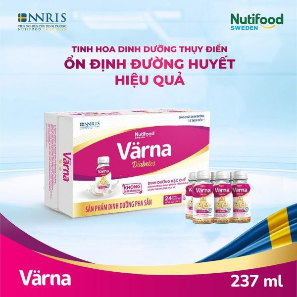Thùng 24 Chai 237ml Sữa Bột Pha Sẵn Värna Diabetes - AZAGO - Ảnh 3