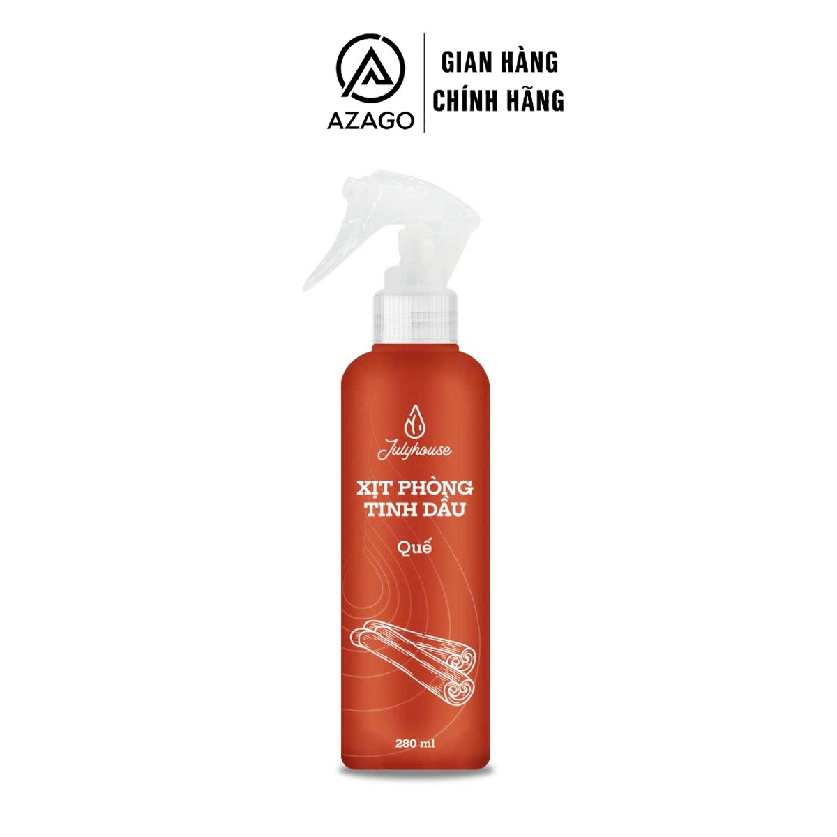 Bình xịt phòng tinh dầu Quế khửi mùi Julyhouse - AZAGO