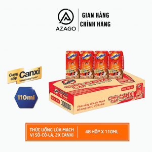 Thùng 48 Hộp 110ml Thức Uống Sữa Lúa Mạch Vị Socola Ovaltine X2 Canxi - AZAGO