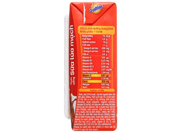Thùng 48 Hộp 110ml Thức Uống Sữa Lúa Mạch Vị Socola Ovaltine X2 Canxi - AZAGO - Ảnh 4