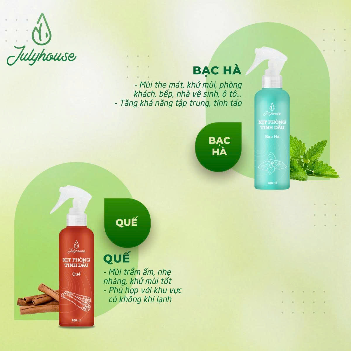 Bình xịt phòng tinh dầu Sả Chanh khửi mùi Julyhouse - AZAGO - Ảnh 6