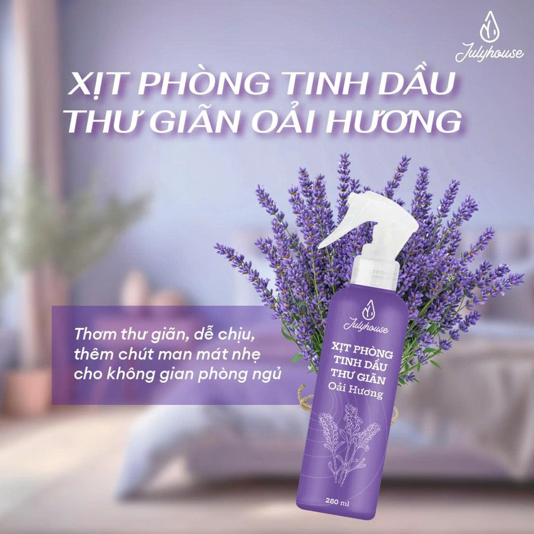 Bình xịt phòng tinh dầu thư giãn hương Oải Hương Julyhouse - AZAGO - Ảnh 3