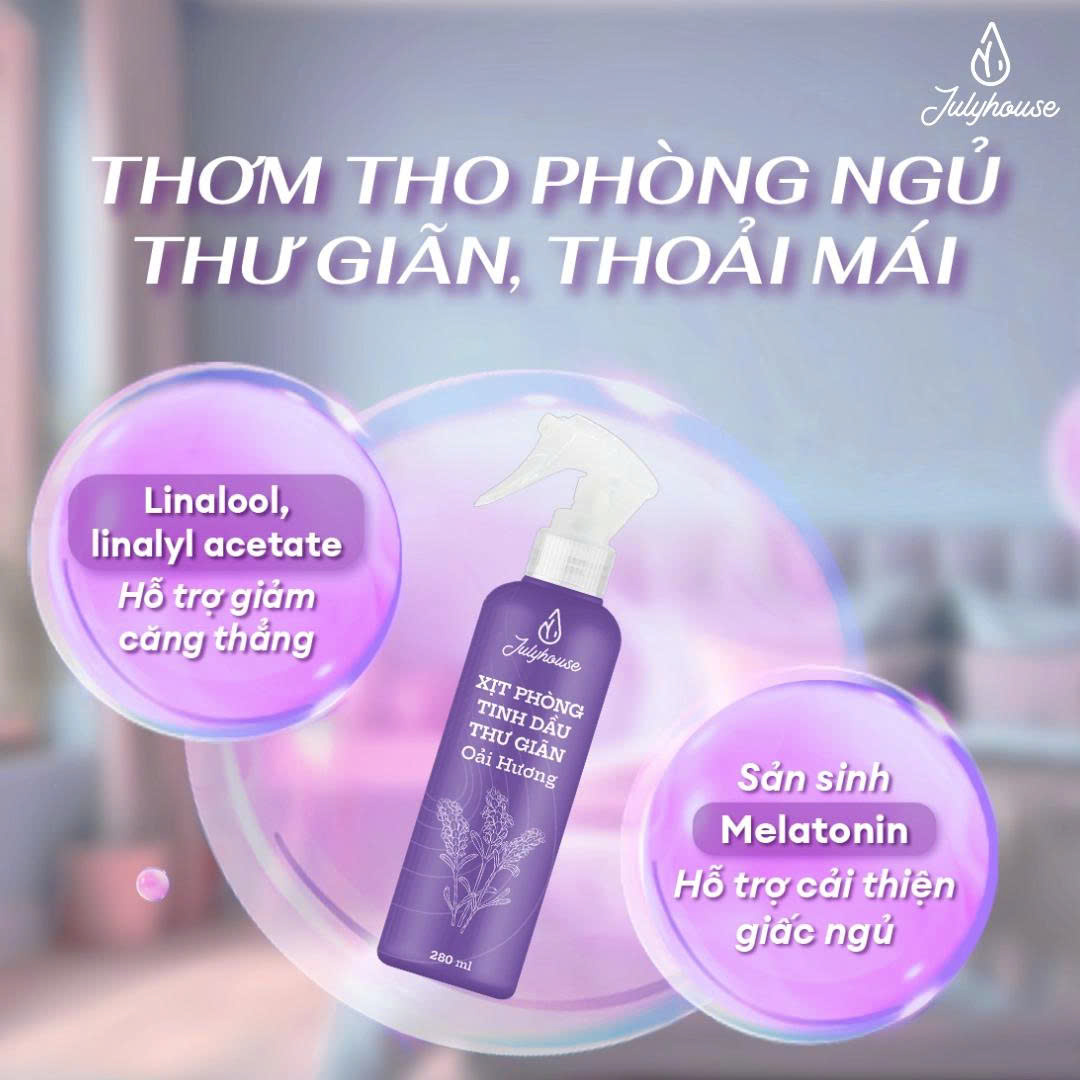 Bình xịt phòng tinh dầu thư giãn hương Oải Hương Julyhouse - AZAGO - Ảnh 6