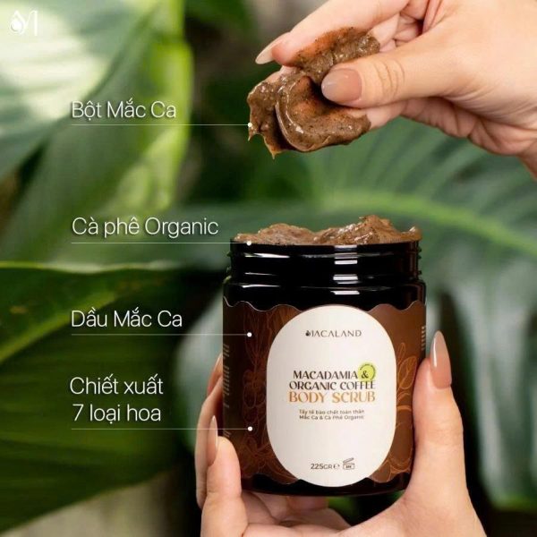Tẩy Tế Bào Chết Body Macaland Organic Cà Phê & Mắc Ca 235g / 500g - AZAGO - Ảnh 3