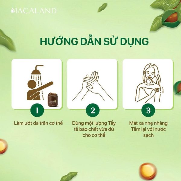 Tẩy Tế Bào Chết Body Macaland Organic Cà Phê & Mắc Ca 235g / 500g - AZAGO - Ảnh 5