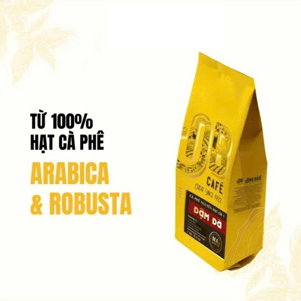 Túi Cà Phê Nguyên Hạt Ông Bầu OB1 Đậm Đà 1kg – AZAGO - Ảnh 2