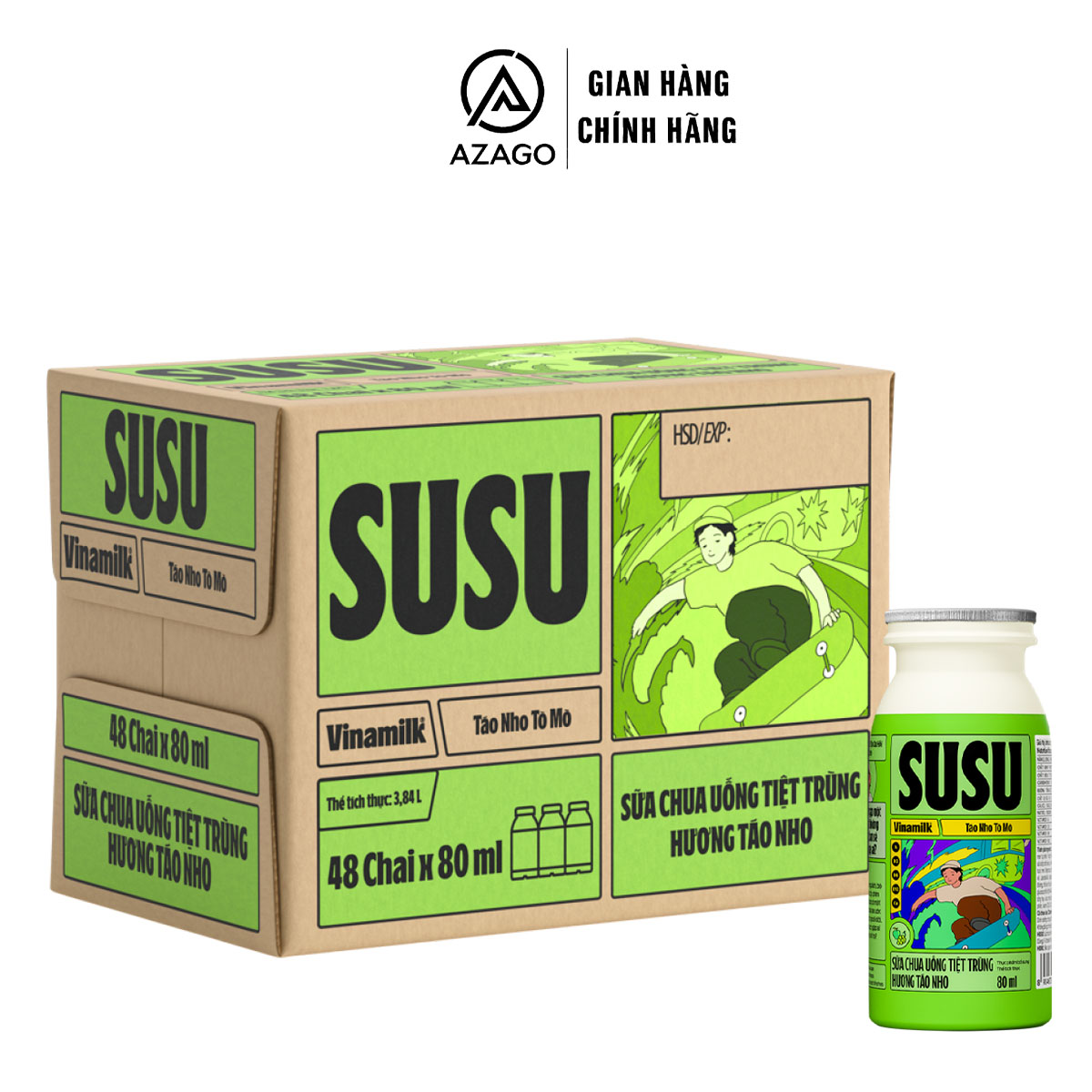 Thùng 48 Chai Sữa Chua Uống Tiệt Trùng Vinamilk SuSu 80ml - AZAGO - Ảnh 20