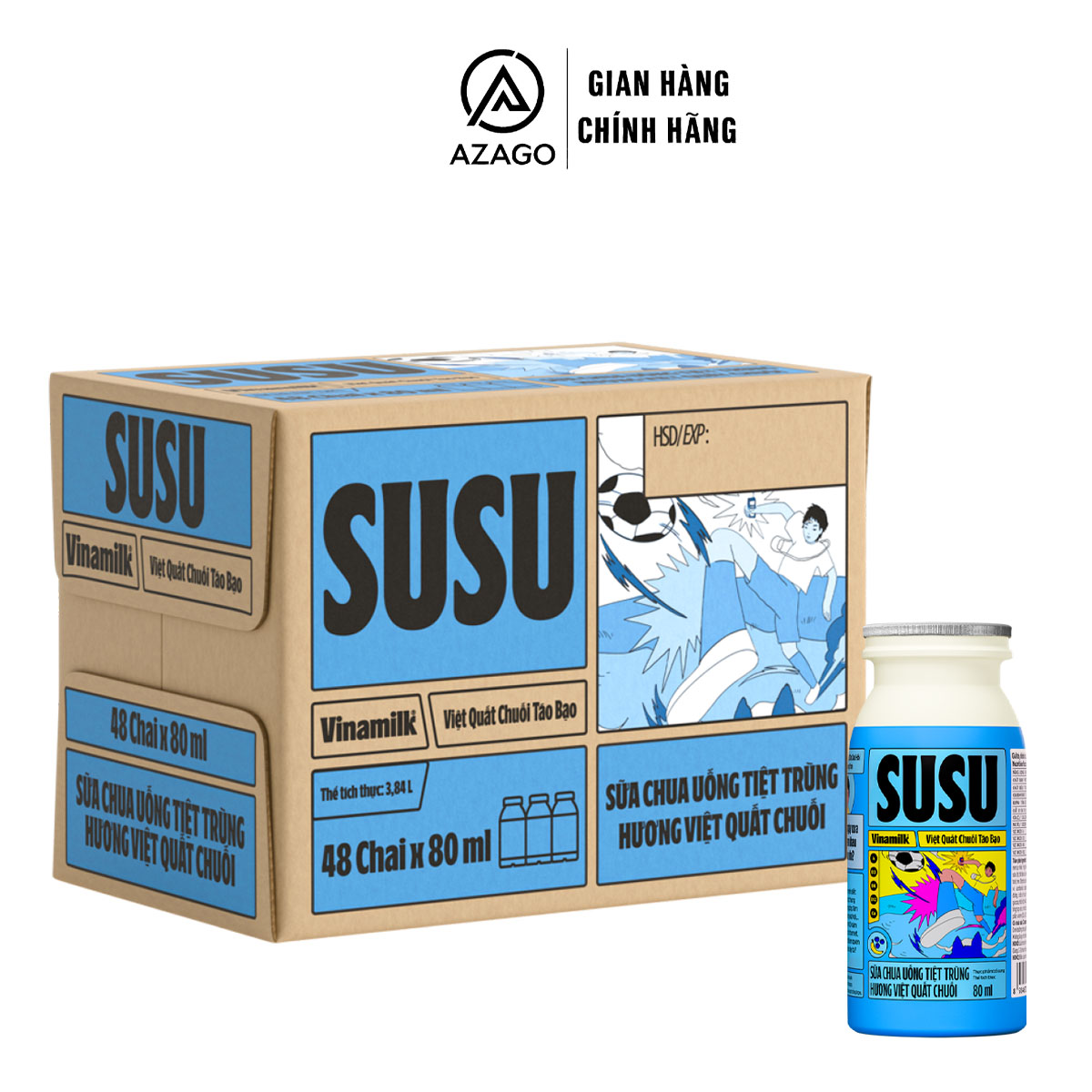 Thùng 48 Chai Sữa Chua Uống Tiệt Trùng Vinamilk SuSu 80ml - AZAGO - Ảnh 26