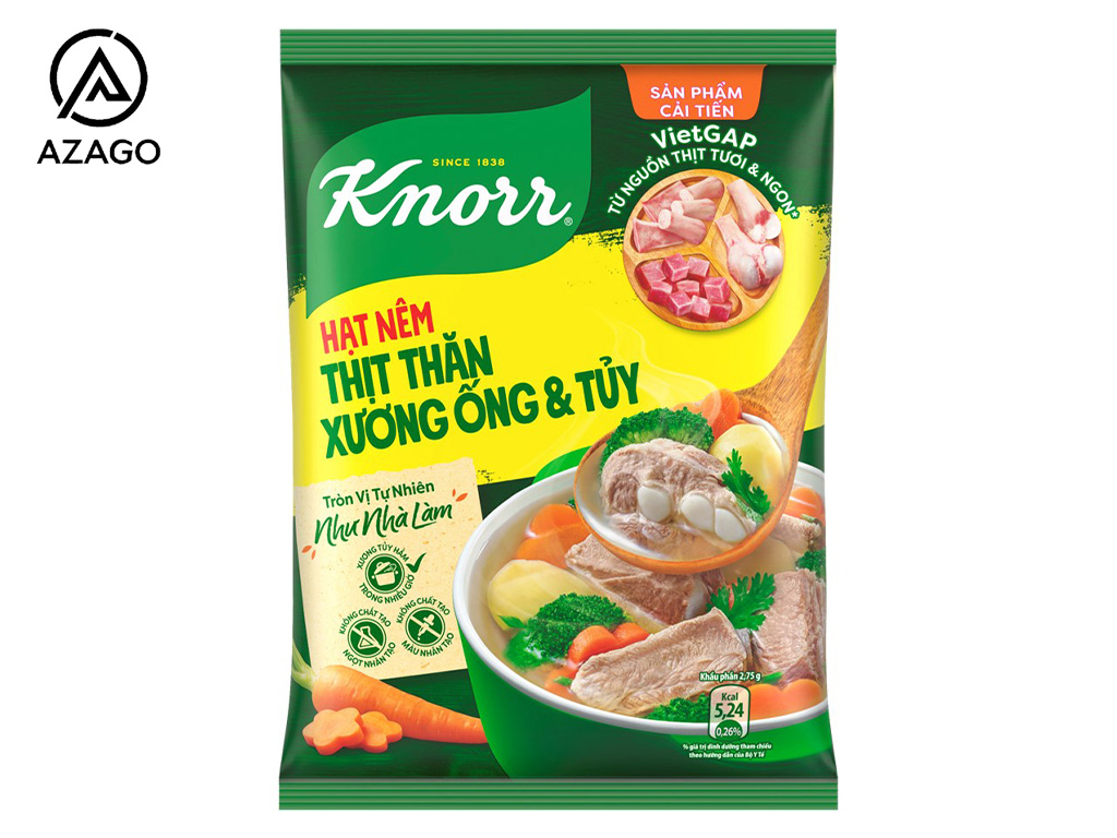 Hạt nêm Knorr thịt thăn, xương ống, tủy gói 900g - AZAGO