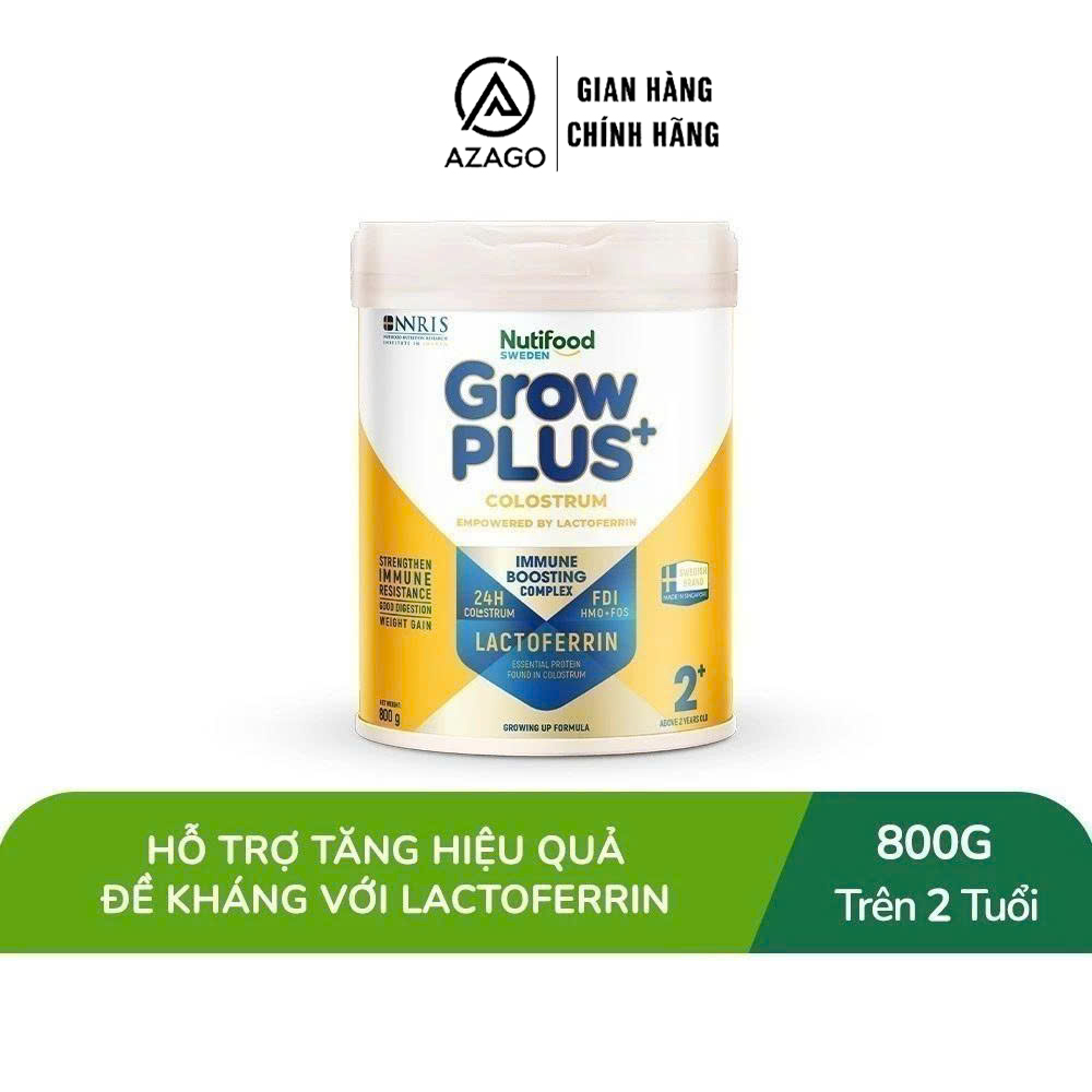 Sữa Bột Nutifood Sweden GrowPLUS+ Sữa Non Immunel số 1+ lon 800g - AZAGO