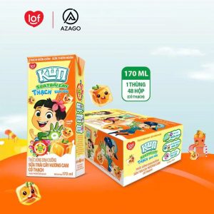 Thùng 48 hộp x 170ml Sữa Kun Trái cây Có Thạch 170ml - AZAGOHN