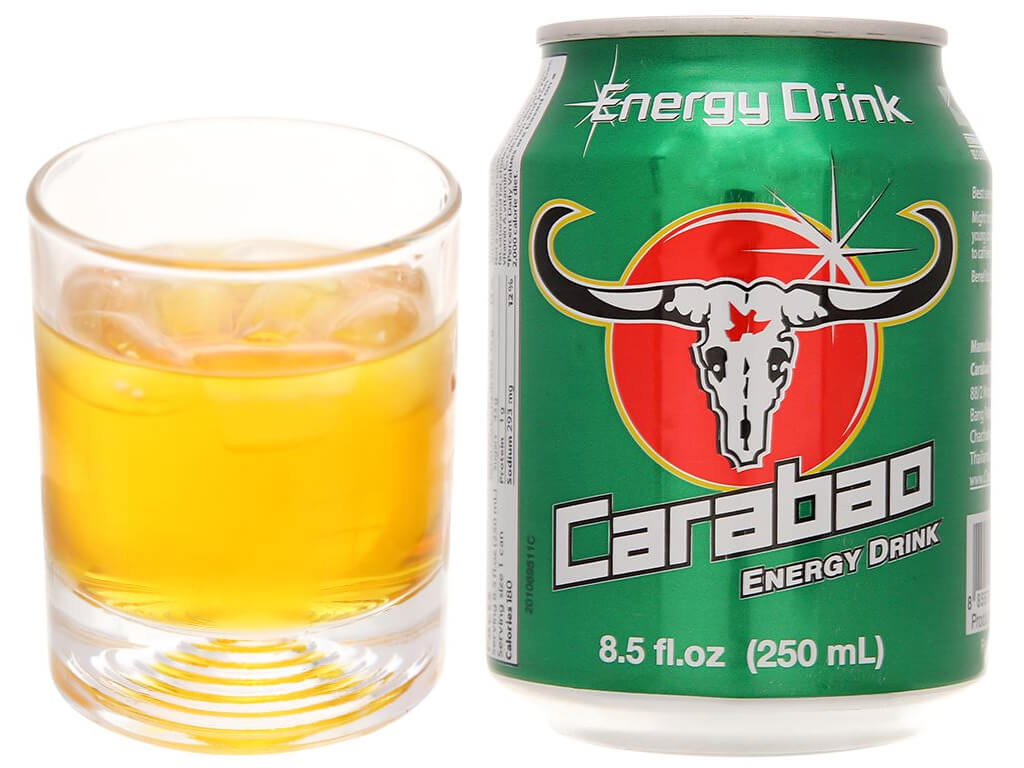 Thùng 24 Lon Nước Tăng Lực Trâu Thái CARABAO 250ml/Lon - AZAGO - Ảnh 3