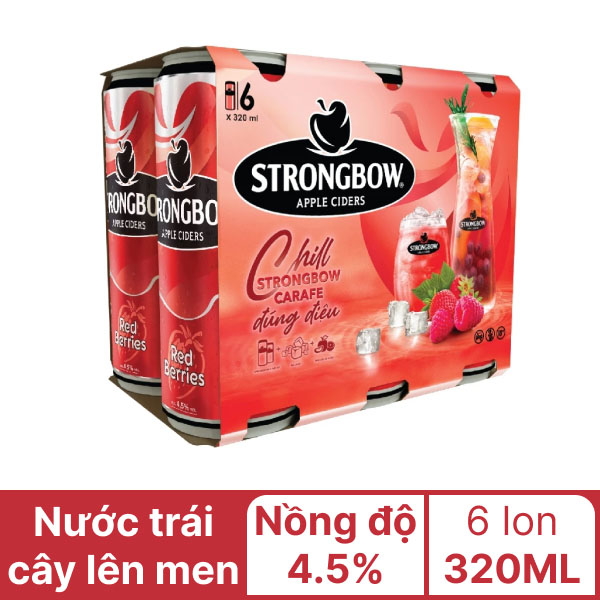 Thùng 24 lon 320ml Strongbow- AZAGO - Ảnh 11