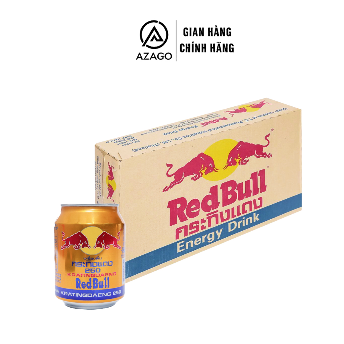Thùng 24 lon nước tăng lực Bò Cụng Redbull Thái Lan 250ml - AZAGO - Ảnh 9