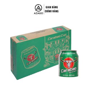Thùng 24 Lon Nước Tăng Lực Trâu Thái CARABAO 250ml/Lon - AZAGO