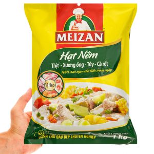 Hạt nêm vị heo Meizan thịt, xương ống, tủy & cà rốt gói 1kg - AZAGO