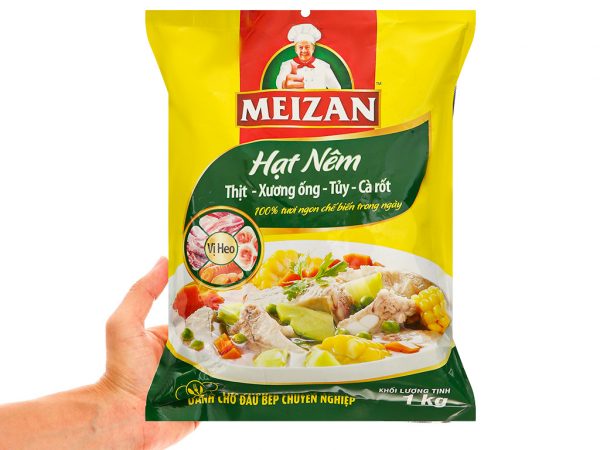 Azago Hạt nêm vị heo Meizan thịt, xương ống, tủy & cà rốt gói 1kg - AZAGO - Azago