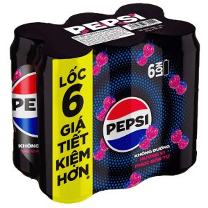 Combo 12 lon nước ngọt có ga 320m Pepsi không đường - AZAGO