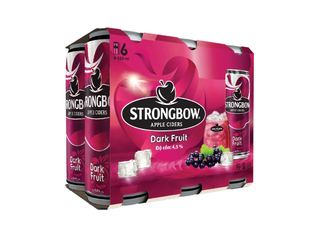Thùng 24 lon 320ml Strongbow- AZAGO - Ảnh 7