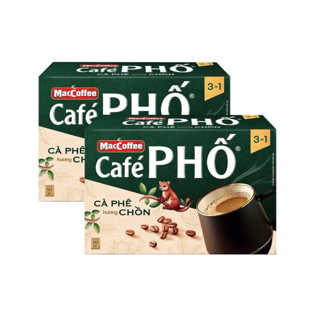 Hộp Cà phê MacCoffee Café Phố 3in1 hương chồn 160g-AZAGO - Ảnh 4